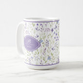 Personalized Purple Wildflower Mug Kaffeetasse (Vorderseite Links)