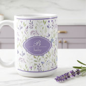 Personalized Purple Wildflower Mug Kaffeetasse