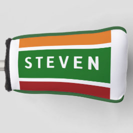 Personalized Putter Name Stripe Badge Retro Colorb Golf Headcover