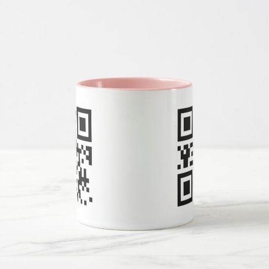 Personalized QR Code Mug with Pink Handle Tasse (Zentrum)
