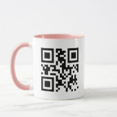 Personalized QR Code Mug with Pink Handle Tasse (Links)