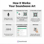 Personalized QR Code Soundwave Keychain Schlüsselanhänger