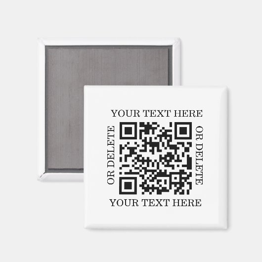 Personalized QR Code To Scan Magnet (Vorderseite/Rückseite)