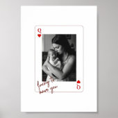 Personalized Queen of Hearts Mother’s Day Photo  Poster (Vorne)