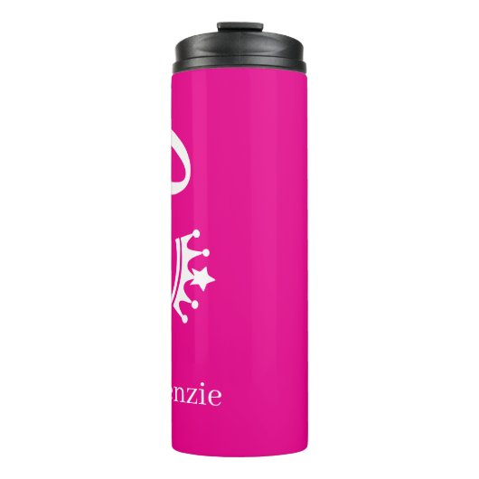 Personalized Queen With Crown Thermosbecher (Vorderseite)