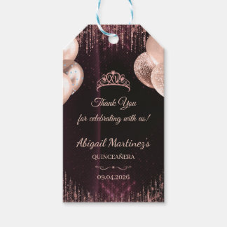 Personalized Quinceañera Gift Tags | Custom favor  Geschenkanhänger