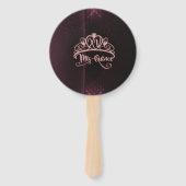 Personalized Quinceañera Hand Fans | Quince Fächer (Rückseite)