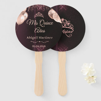 Personalized Quinceañera Hand Fans | Quince Fächer