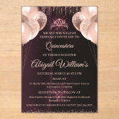 Personalized Quinceañera Invitation | Mis Quince A Acryleinladungen (Vorderseite)