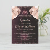Personalized Quinceañera Invitation | Mis Quince A Einladung (Stehend Vorderseite)