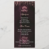 Personalized Quinceañera Menu Card | QUINCEAÑERA Menükarte (Vorderseite)