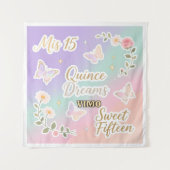 Personalized Quinceañera Photo Backdrop Wandteppich (Vorderseite)