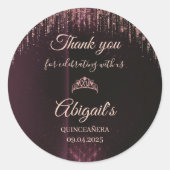 Personalized Quinceañera Stickers | Custom Name &  (Vorderseite)