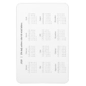 Personalized Quote 2026 Calendar Magent Magnet (Vertikal)