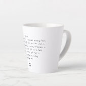 Personalized Quote Handwritten Coffee Tea Milchtasse (Rechte Ecke)