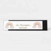 Personalized rainbow Grade Name Teacher Schreibtischnamensplakette (Vorderseite )