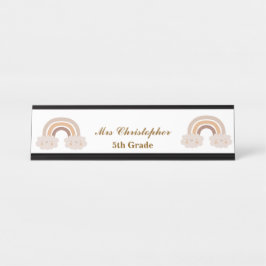 Personalized rainbow Grade Name Teacher Schreibtischnamensplakette