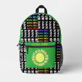 Personalized Rainbow Love Life Sunshine Bedruckter Rucksack