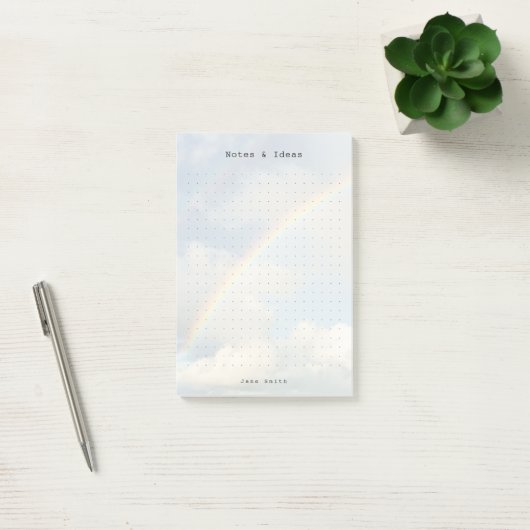 Personalized rainbow sky aesthetic dot Grid Post-it Klebezettel (Büro)