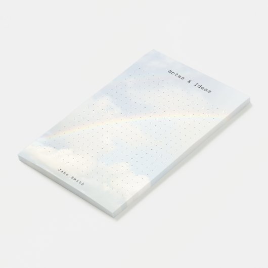 Personalized rainbow sky aesthetic dot Grid  Post-it Klebezettel (angewinkelt)