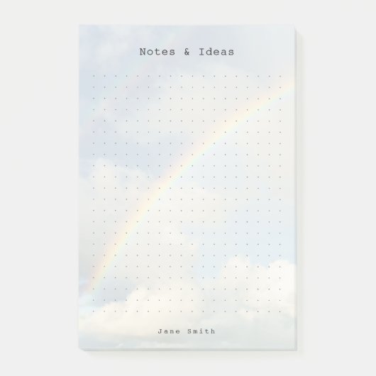 Personalized rainbow sky aesthetic dot Grid  Post-it Klebezettel (Vorderseite)
