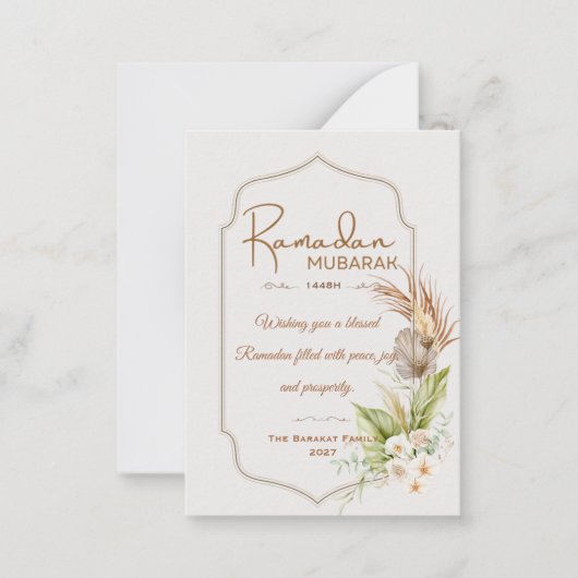 Personalized Ramadan Mubarak Greeting Card Mitteilungskarte (Vorderseite)
