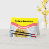 Personalized Ramen Noodles Packet Funny Birthday Karte (Gelbe Blume)