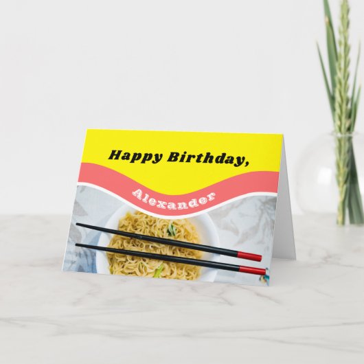 Personalized Ramen Noodles Packet Funny Birthday Karte (Vorderseite)