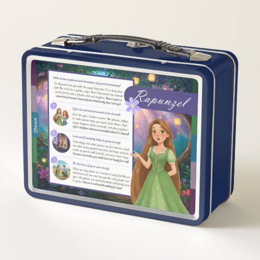 Personalized Rapunzel Lunch Box (Rückseite)