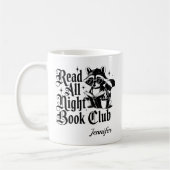 Personalized Read All Night Bookworm Kaffeetasse (Links)