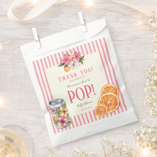 personalized Ready to Pop Tropical Floral Citrus Geschenktütchen (Ausgeschnitten)