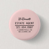 Personalized Real Estate Agent Gift Design Button (Vorderseite)