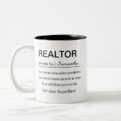 Personalized Realtor Definition Zweifarbige Tasse (Links)