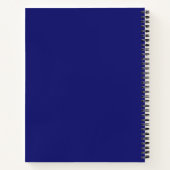 Personalized Recipe Journal (Indigo Blue & Gold) Notizblock (Rückseite)