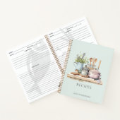 Personalized Recipes Pots Pans Cooking Utensils Notizblock (Innenseite)