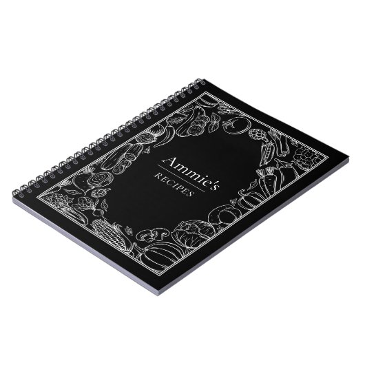 Personalized Recipes Vegetables Illustration Notizblock (Linke Seite)