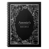 Personalized Recipes Vegetables Illustration Notizblock (Vorderseite)