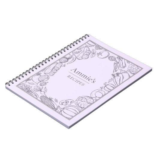 Personalized Recipes Vegetables Illustration Notizblock (Linke Seite)