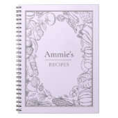 Personalized Recipes Vegetables Illustration Notizblock (Vorderseite)