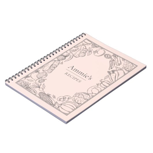 Personalized Recipes Vegetables Illustration Notizblock (Linke Seite)