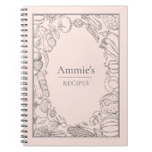 Personalized Recipes Vegetables Illustration Notizblock (Vorderseite)