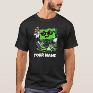 Personalized Rectangle Name & Custom Text T-Shirt