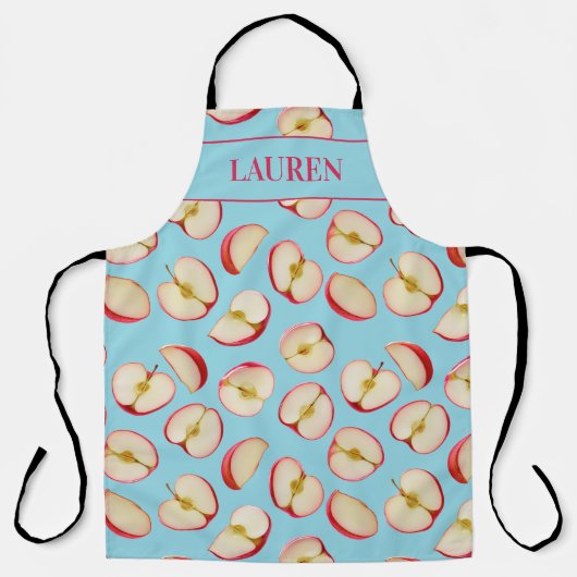 Personalized Red Apple Halves Pattern Custom Schürze (Vorderseite)