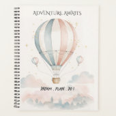 Personalized Red/Blue Stripe Hot Air Balloon Planer (Vorderseite)