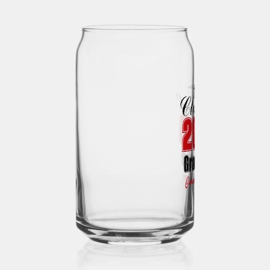 Personalized Red Class of 2026 Graduation Dosenglas (Rechts)