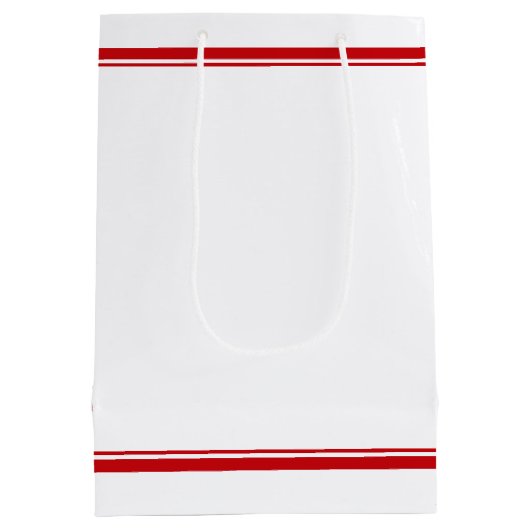 Personalized Red Class of 2026 Graduation Mittlere Geschenktüte (Rückseite)