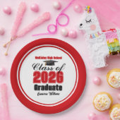 Personalized Red Class of 2026 Graduation Party Pappteller (Party)
