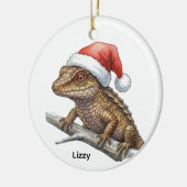 Personalized Red-eyed crocodile skink  Keramik Ornament (Links)