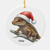 Personalized Red-eyed crocodile skink  Keramik Ornament (Hinten)