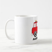 Personalized Red Fire Truck Kaffeetasse (Links)